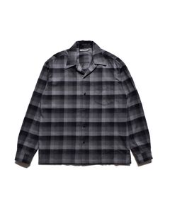 【ラスト1点】C.R Flow Ombre Check Open Collar L/S SH  (BLT) / オンブレチェック オープンカラーシャツ