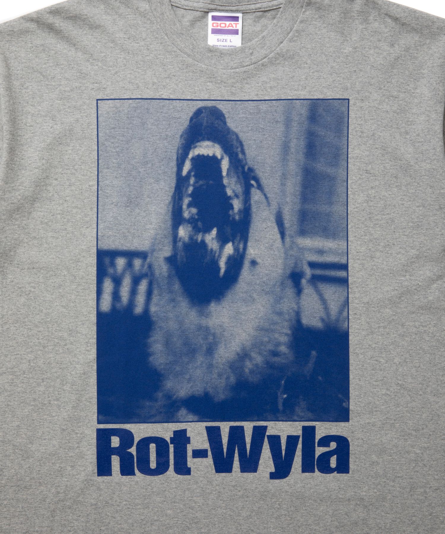 DOG PHOTO TEE (GRAY) / フォト プリント Tシャツ