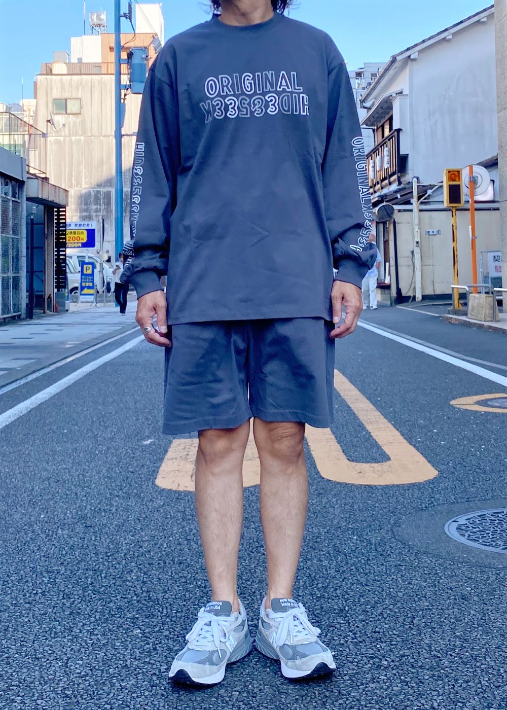 Original L/S Tee (CHARCOAL GRAY) / 西浦徹 コラボ ロンT