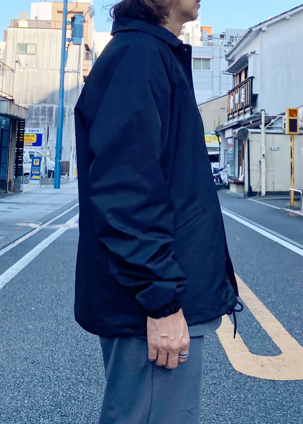 The H&S Team Jacket (BLACK) / 西浦徹 コラボ コーチ ジャケット