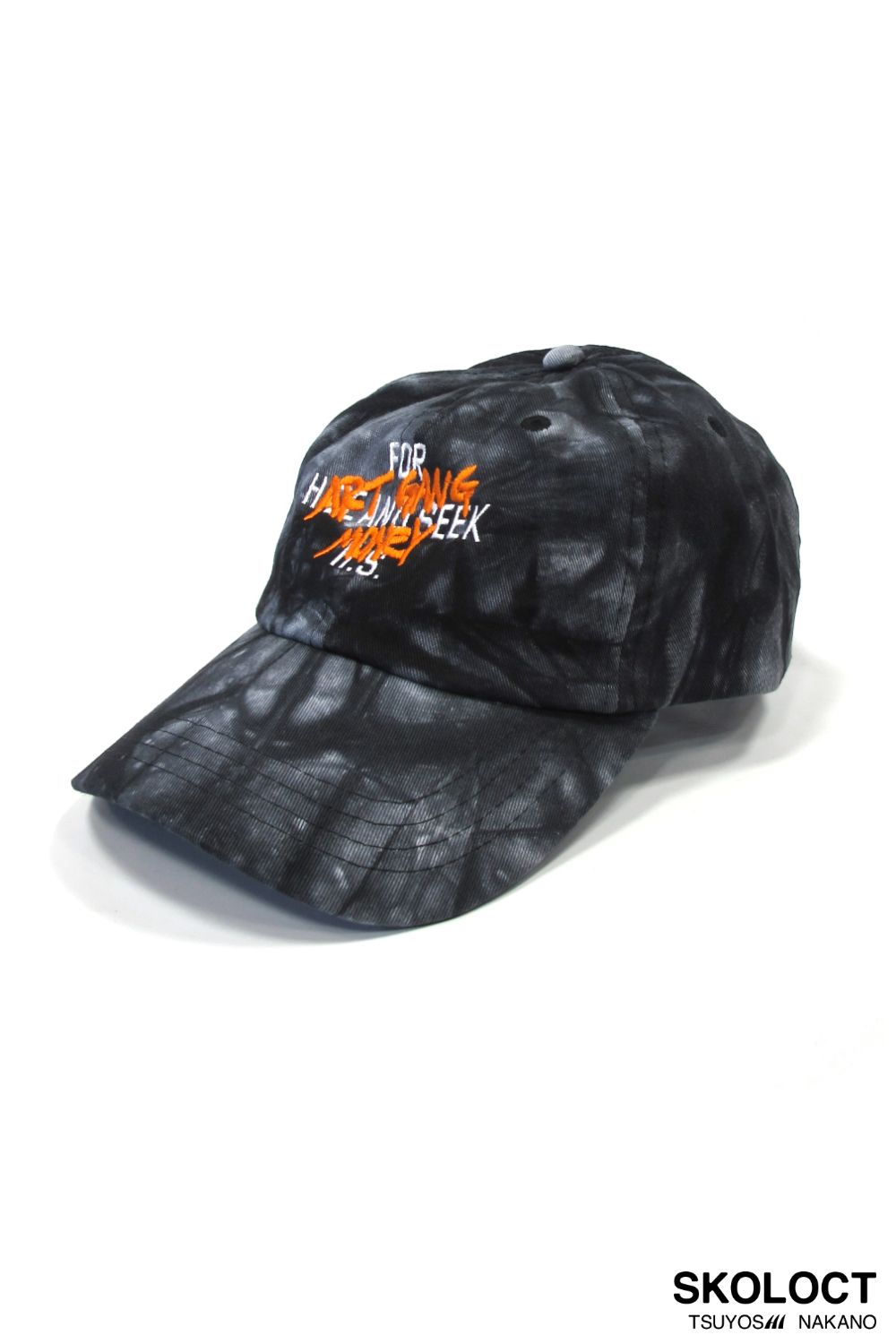 HIDE AND SEEK - × SKOLOCT CAP (TYE-DYE BLACK) / スコロクト コラボ