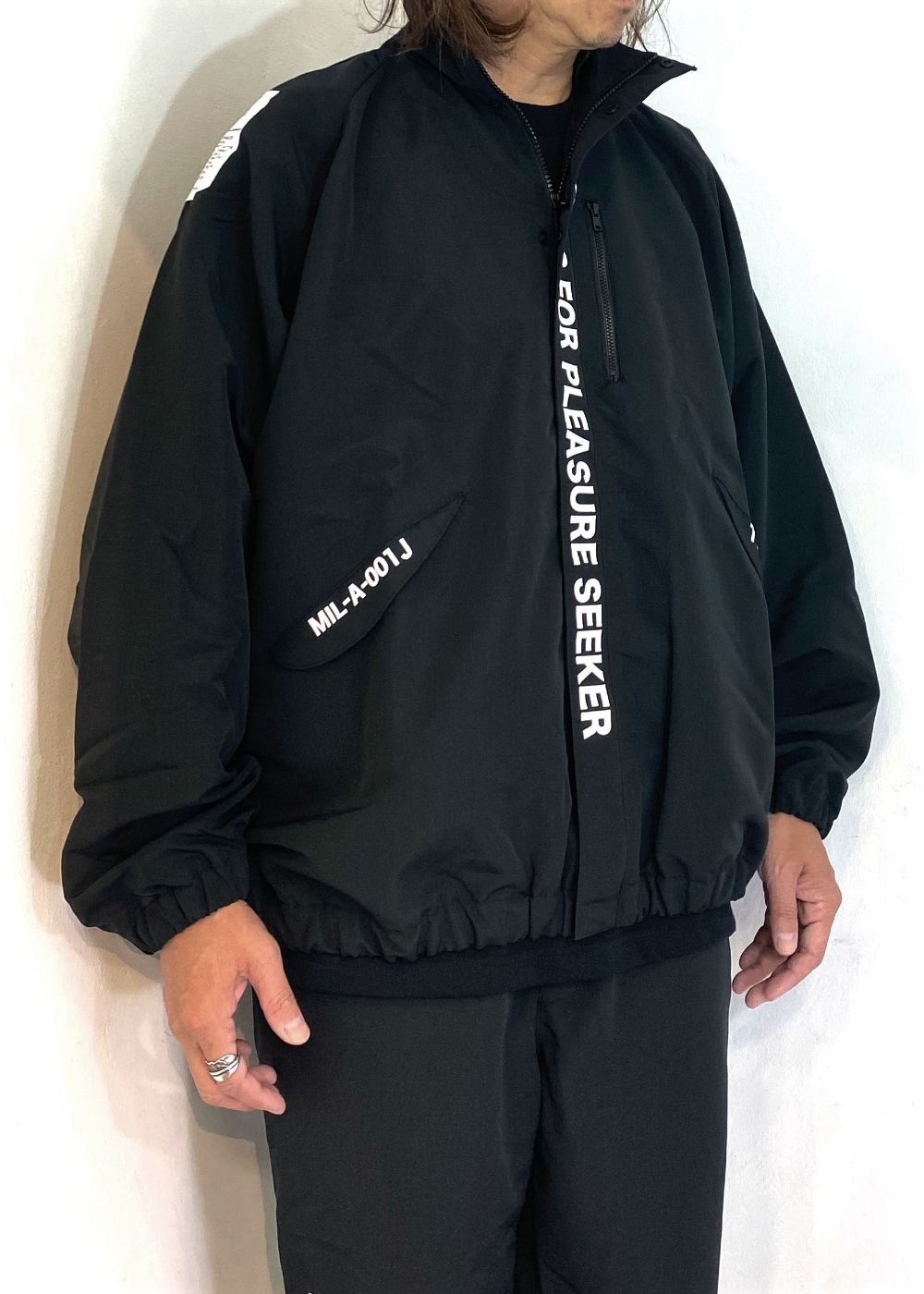 MIL SEEKERS NYLON JACKET (BLACK) / リップストップ ナイロン トラック ジャケット / セットアップ可能