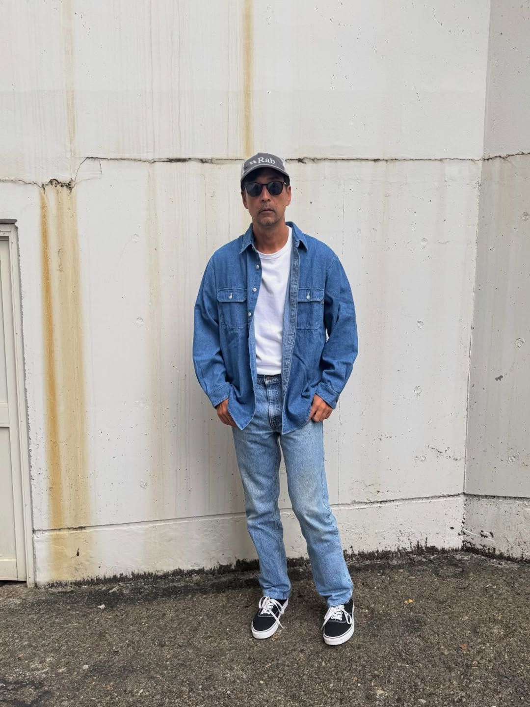 R9 WASHED DENIM SHIRT (INDIGO) / デニム シャツ