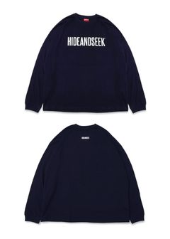 Logo L/S Tee(25ss Front) Big Silhouette (NAVY) / ロゴ プリント ロングスリーブ Tシャツ