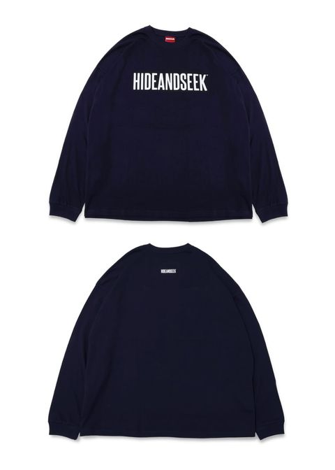 Logo L/S Tee(25ss Front) Big Silhouette (NAVY) / ロゴ プリント ロングスリーブ Tシャツ