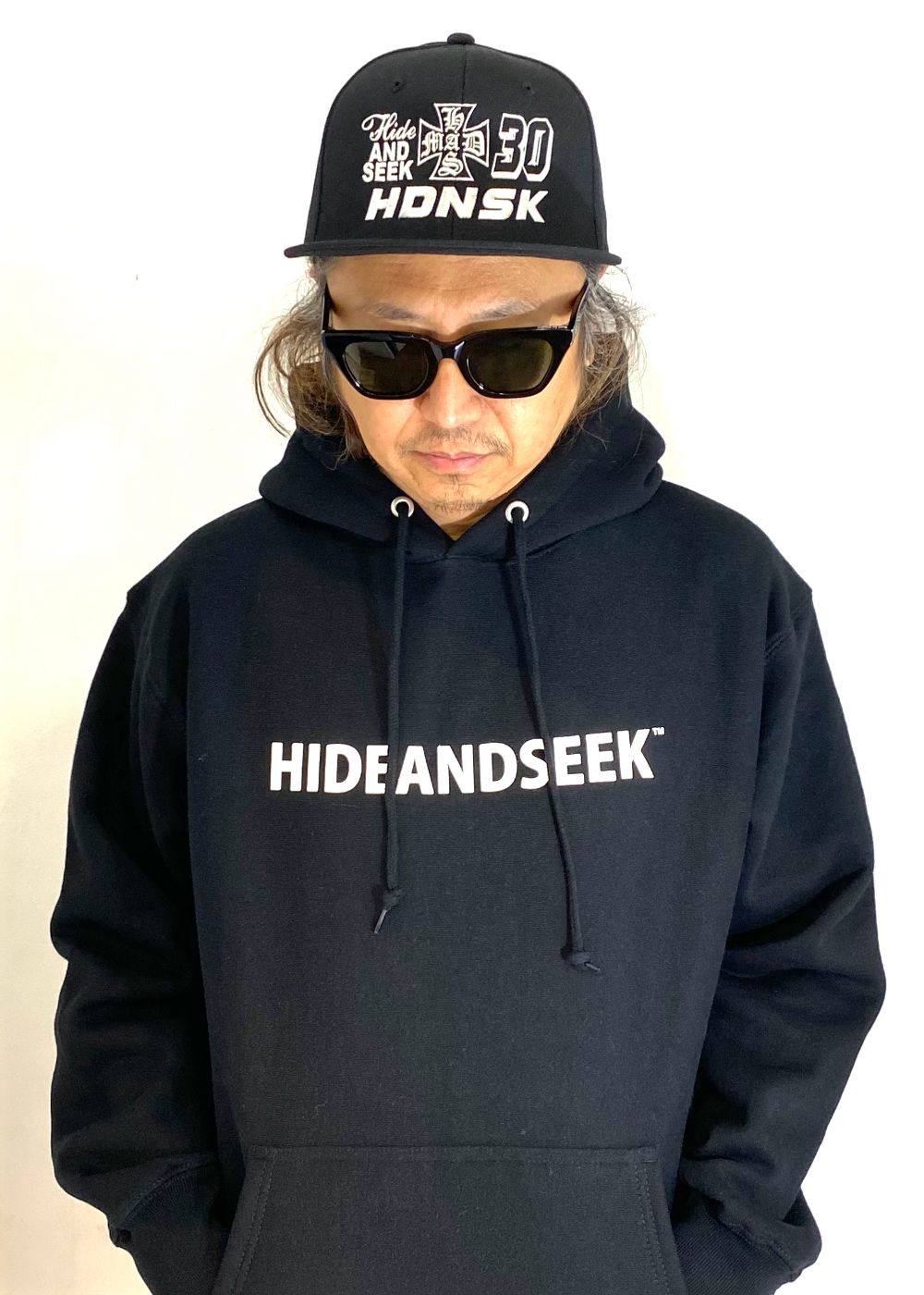 【ラスト1点】30 Baseball CAP (BLACK) / 刺繍ロゴ ベースボールキャップ