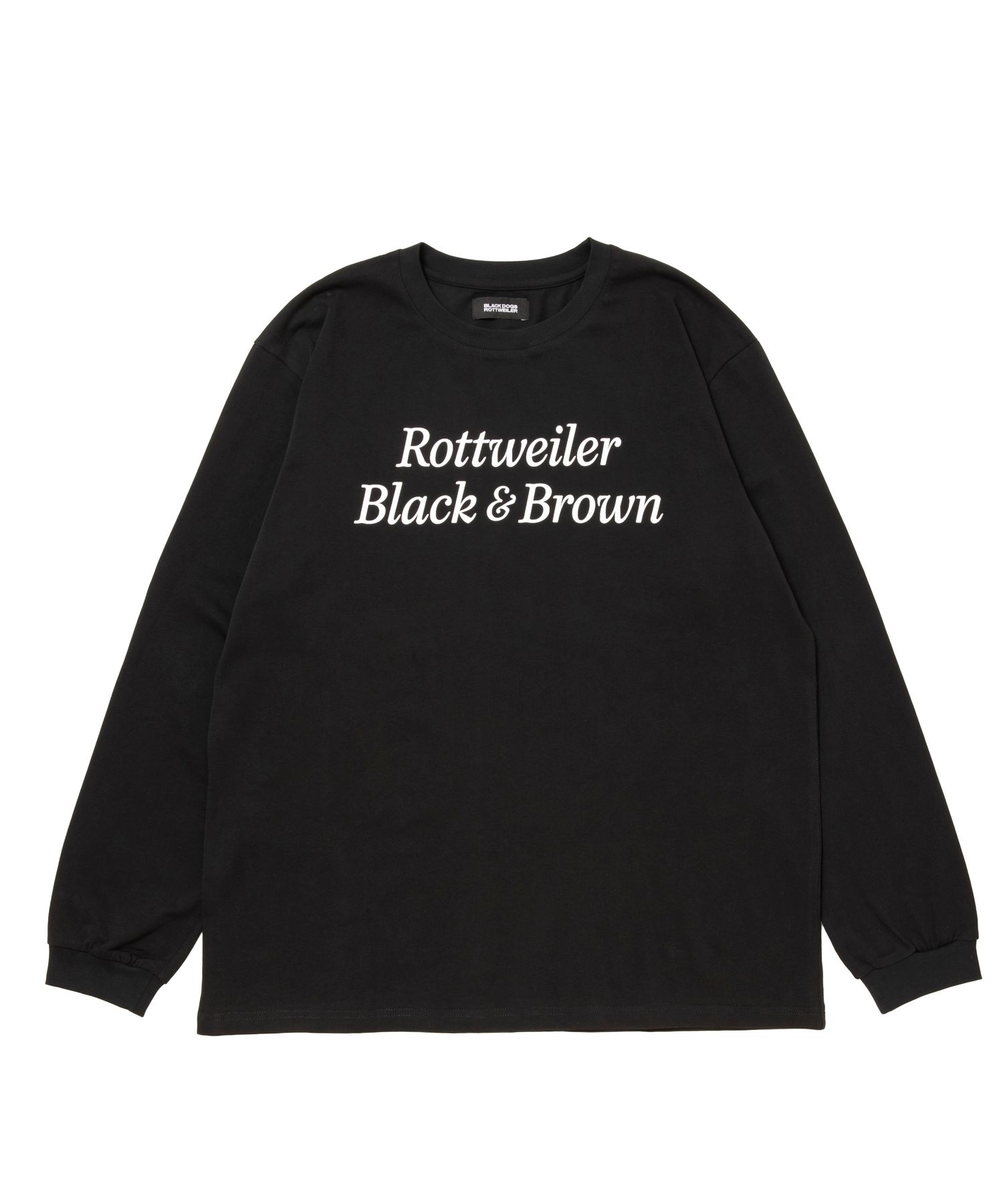 R9 B&B LS TEE (BLACK) /  オリジナル ロゴプリント ロングスリーブ Tシャツ