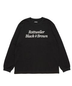 R9 B&B LS TEE (BLACK) /  オリジナル ロゴプリント ロングスリーブ Tシャツ
