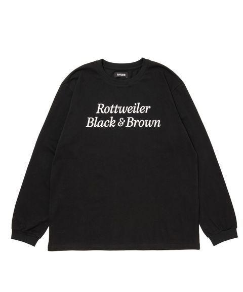 R9 B&B LS TEE (BLACK) /  オリジナル ロゴプリント ロングスリーブ Tシャツ
