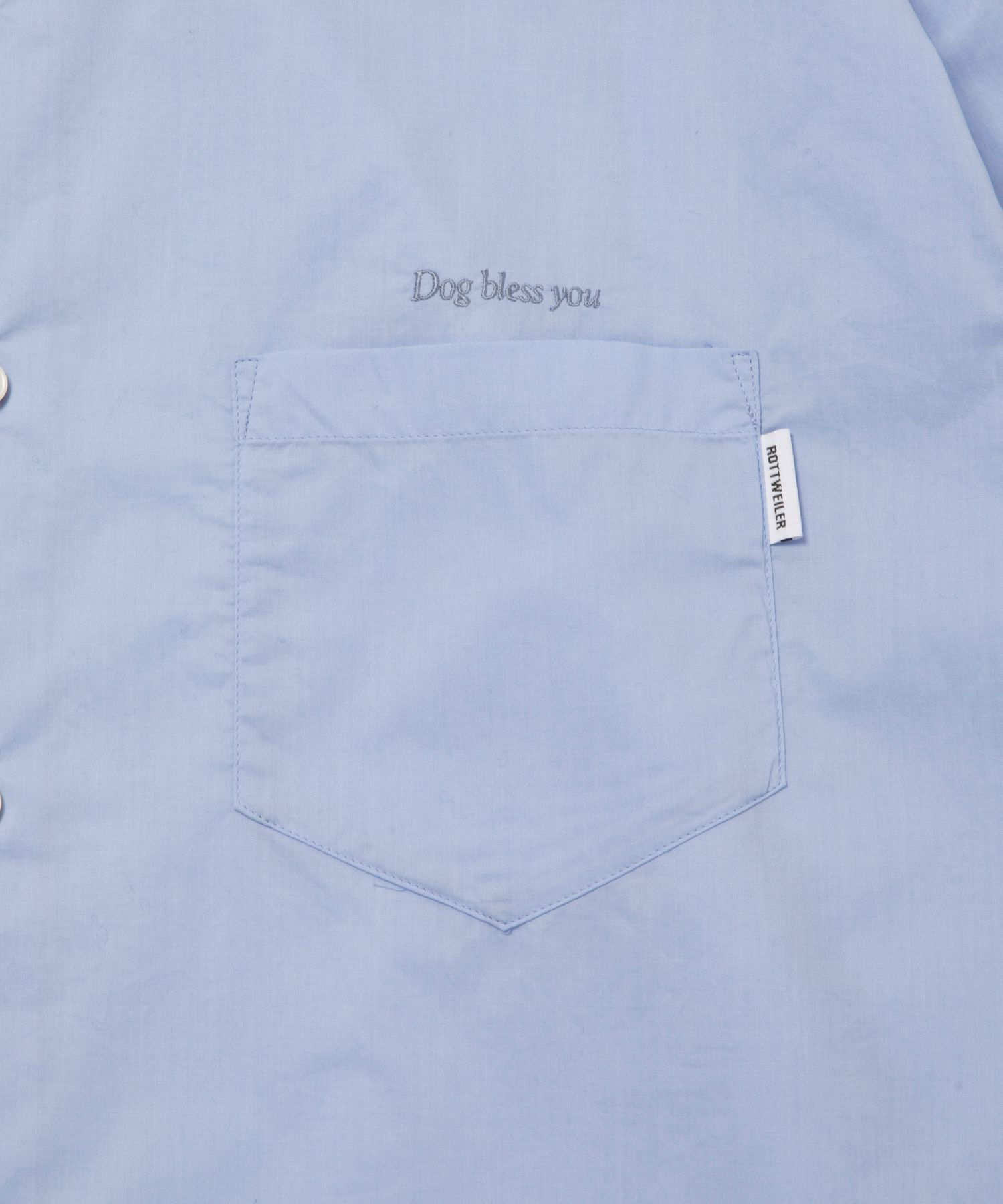 R9 TYPEWRITER SHIRT (SAX) / タイプライター レギュラー カラー シャツ