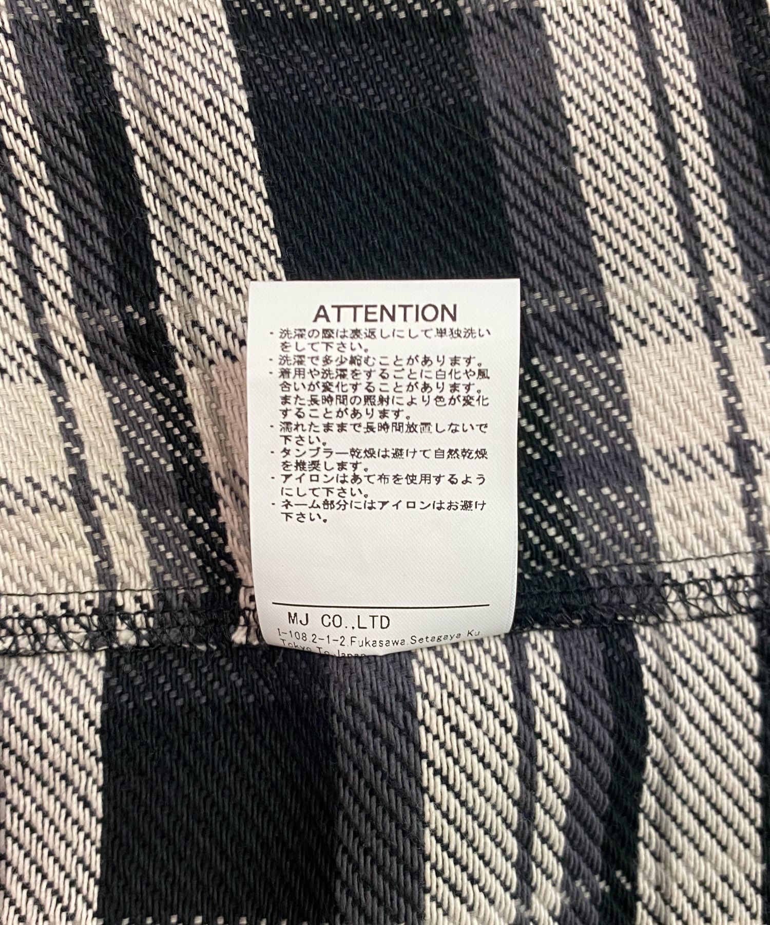 R9 CHECK OPENCOLLAR SHIRT (BLACK) / チェック オープカラー シャツ
