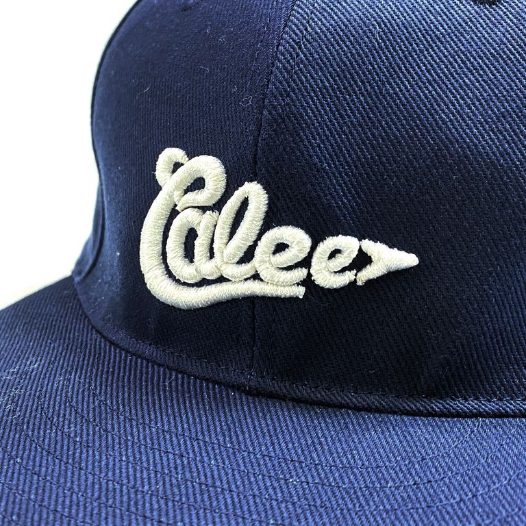 CALEE - CALEE LOGO TWILL CAP (NAVY) / オリジナル ロゴ刺繍 キャップ 
