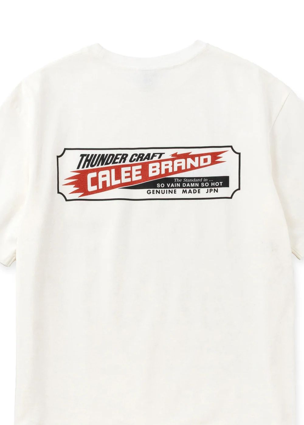 VINTAGE TYPE THUNDER CRAFT POCKET TEE (WHITE) / ヴィンテージ タイプ プリント ポケット Tシャツ