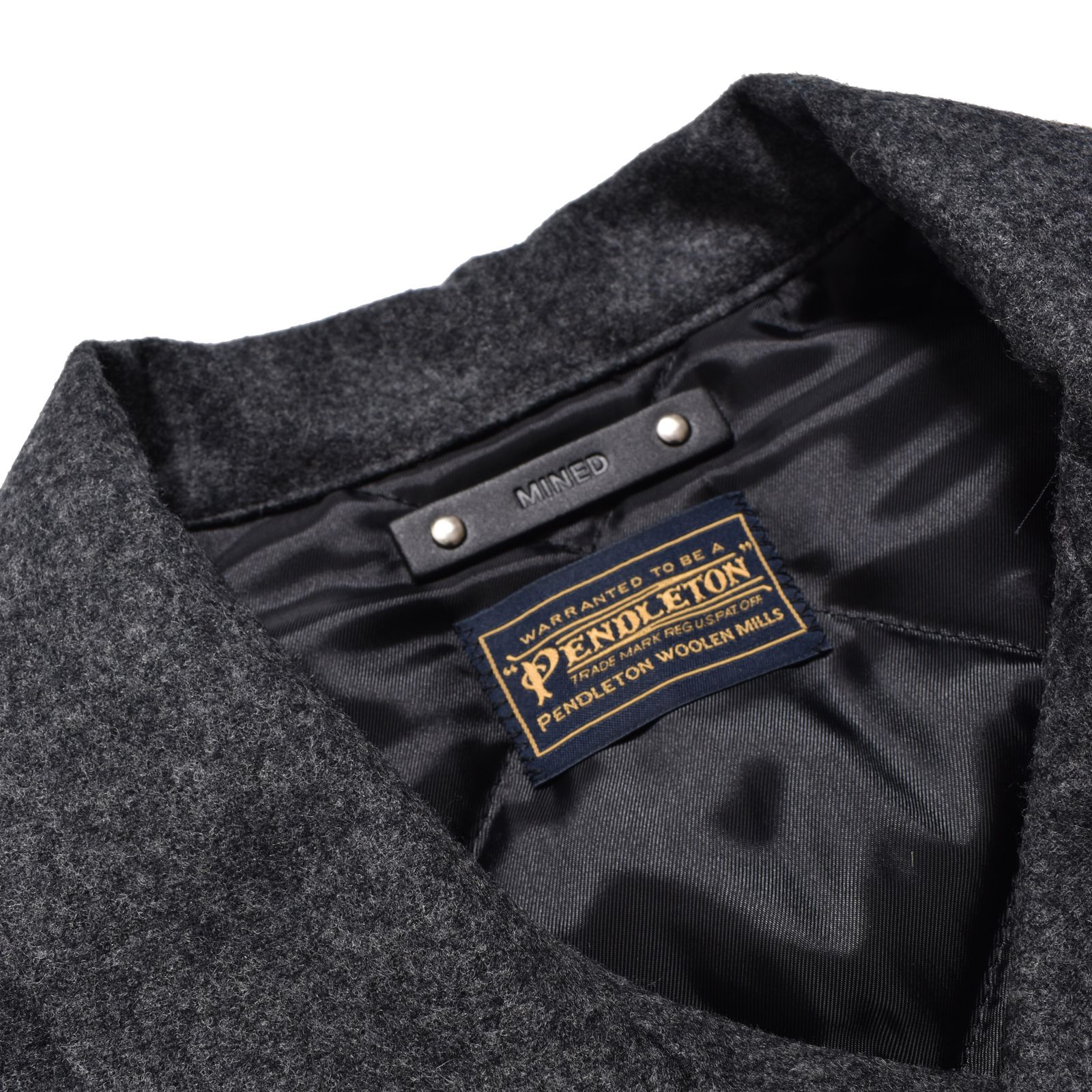 PENDLETON Wool Quiltliner Open Collar SH (GRY) / ペンドルトン コラボ オープンカラー ウール シャツ ジャケット
