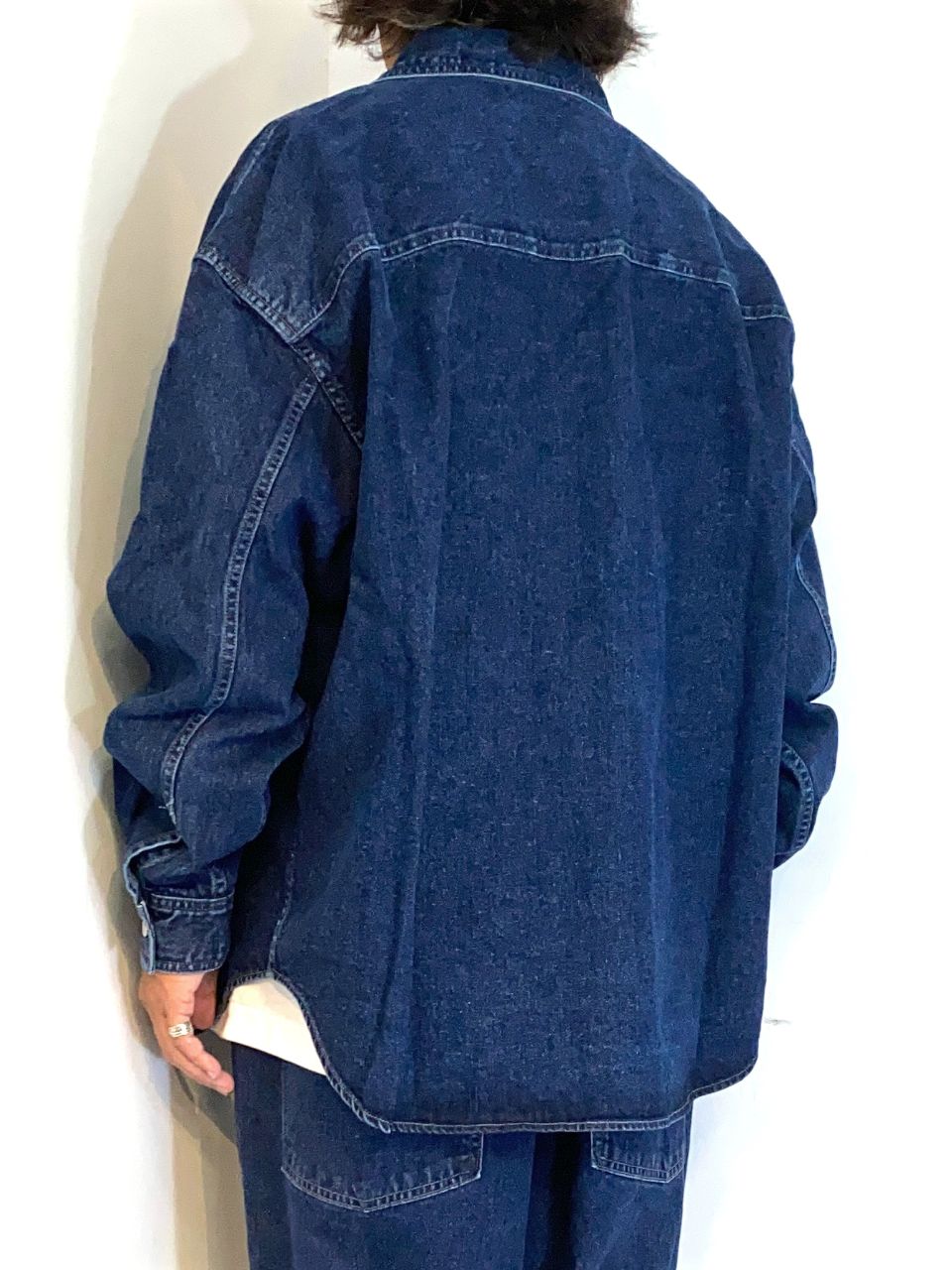 COOTIE PRODUCTIONS - 10.5oz Denim L/S Work Shirt (INDIGO FADE) / デニム ワーク シャツ  / セットアップ可能 | LOOPHOLE