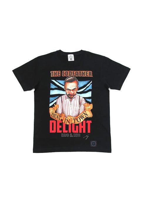 PRINT S/S TEE (BLACK) / CAFE&BAR DELIGHT コラボT