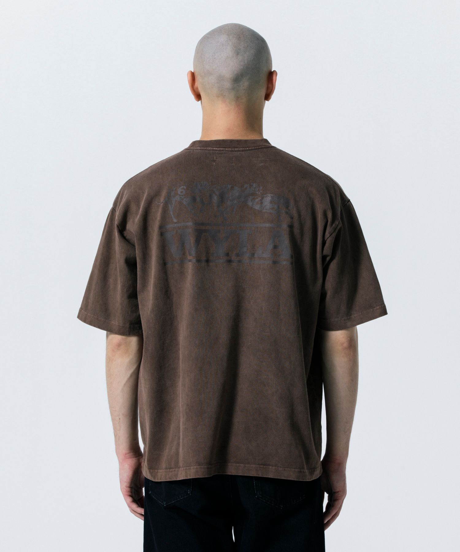 PIG DOG TEE (BROWN) / オリジナル プリント Tシャツ