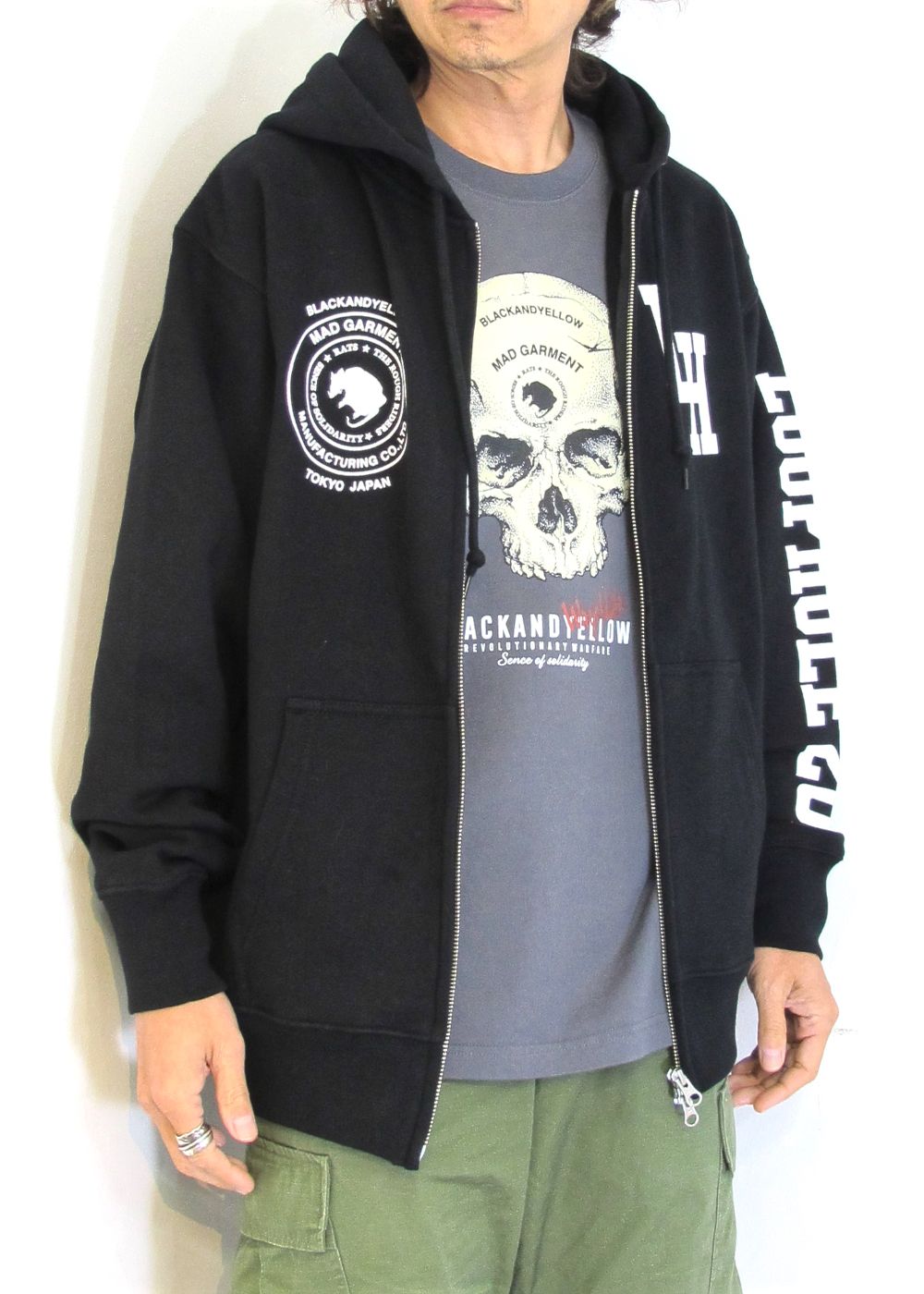 RATS - LOOPHOLE 20th ANNIVERSARY SWEAT ZIP HOODIE (BLACK) / ループ