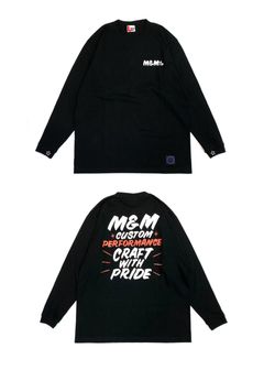 Brush Sign L/S Tee (BLACK) / プリントロンT