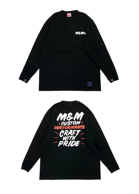 Brush Sign L/S Tee (BLACK) / プリントロンT