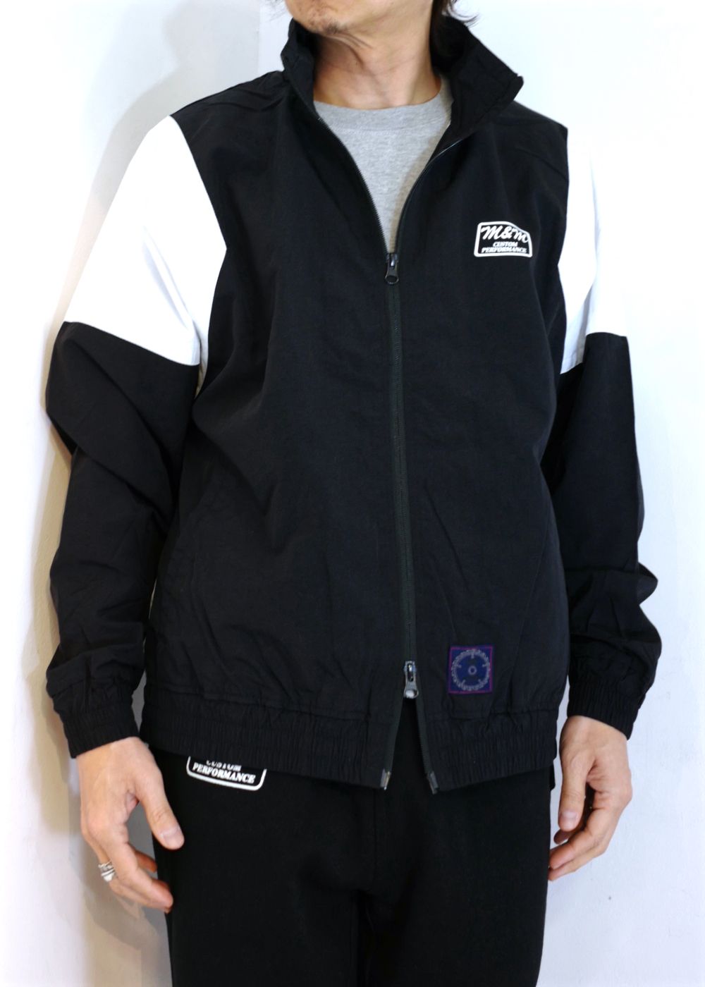 M&M CUSTOM PERFORMANCE - NYLON TRACK JACKET (BLACK) / ナイロン