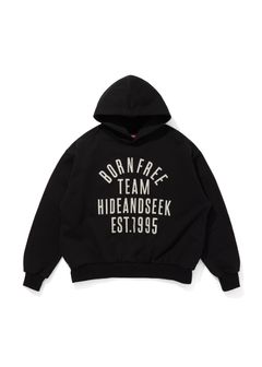 College Hooded Sweat Shirt (BLACK) / オリジナル セットアップスウェット パーカー / セットアップ可能