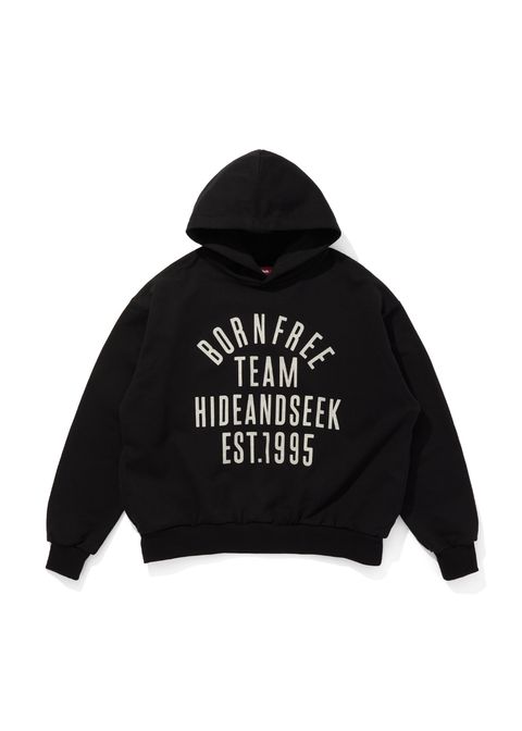College Hooded Sweat Shirt (BLACK) / オリジナル セットアップスウェット パーカー / セットアップ可能