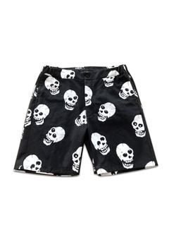 Skull patterned shorts (BLACK) / セットアップ スカル ショーツ