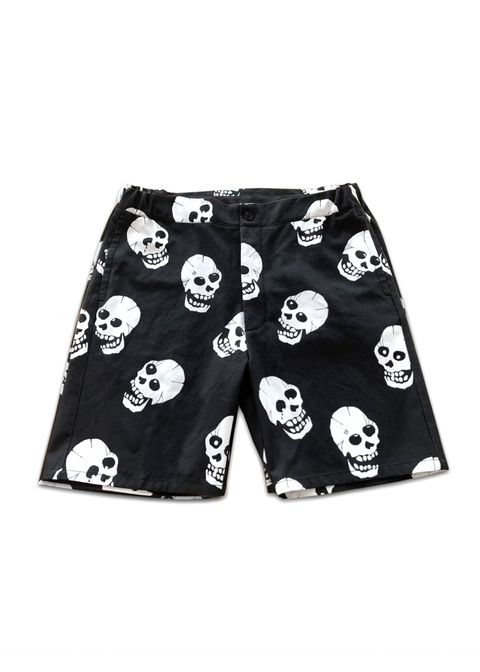 Skull patterned shorts (BLACK) / セットアップ スカル ショーツ