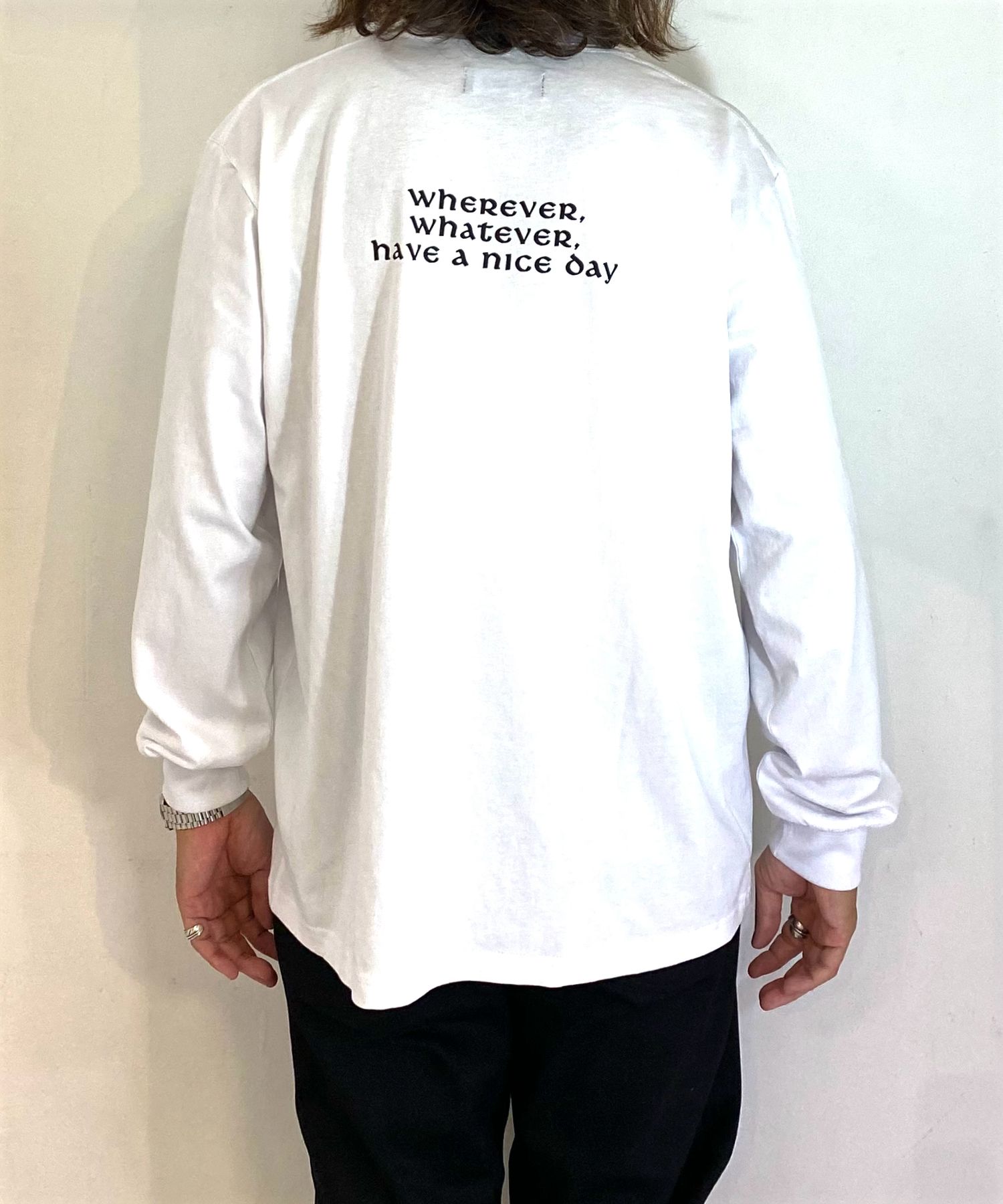 R9 PHOTO LS TEE (WHITE) /  オリジナル フォトプリント Tシャツ