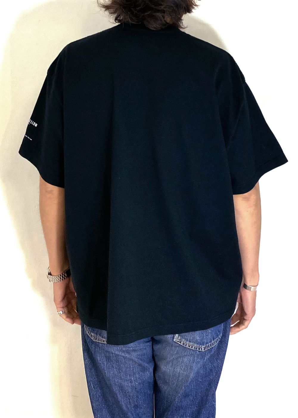 PACK TEE BIG SILHOUETTE (CREW NECK) (BLACK) / ビッグシルエット ポケット パック Tシャツ