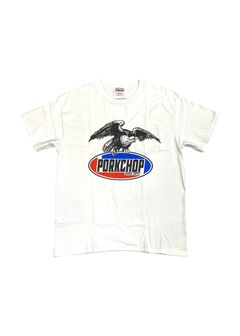 【ラスト1点】EAGLE LOGO POCKET TEE (WHITE) / ロゴ プリント ポケットTシャツ