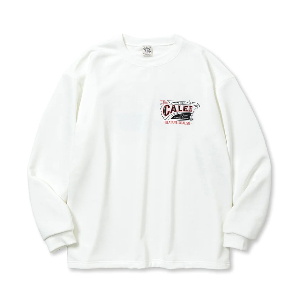 CALEE - AEROKNOT OLD SIGN BOARD L/S SW TEE ＜NATURALLY PAINT