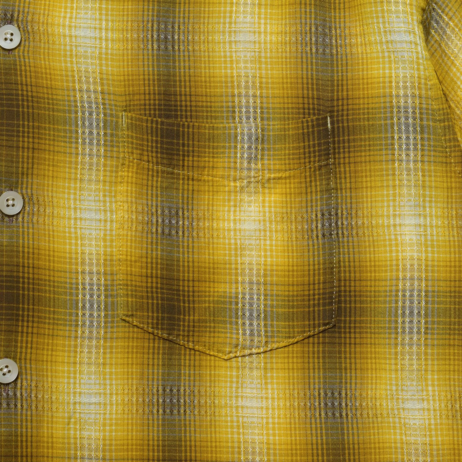Rayon Dobby Plaid S.S Open Collar SH (YPT) / オンブレチェック オープンカラーシャツ