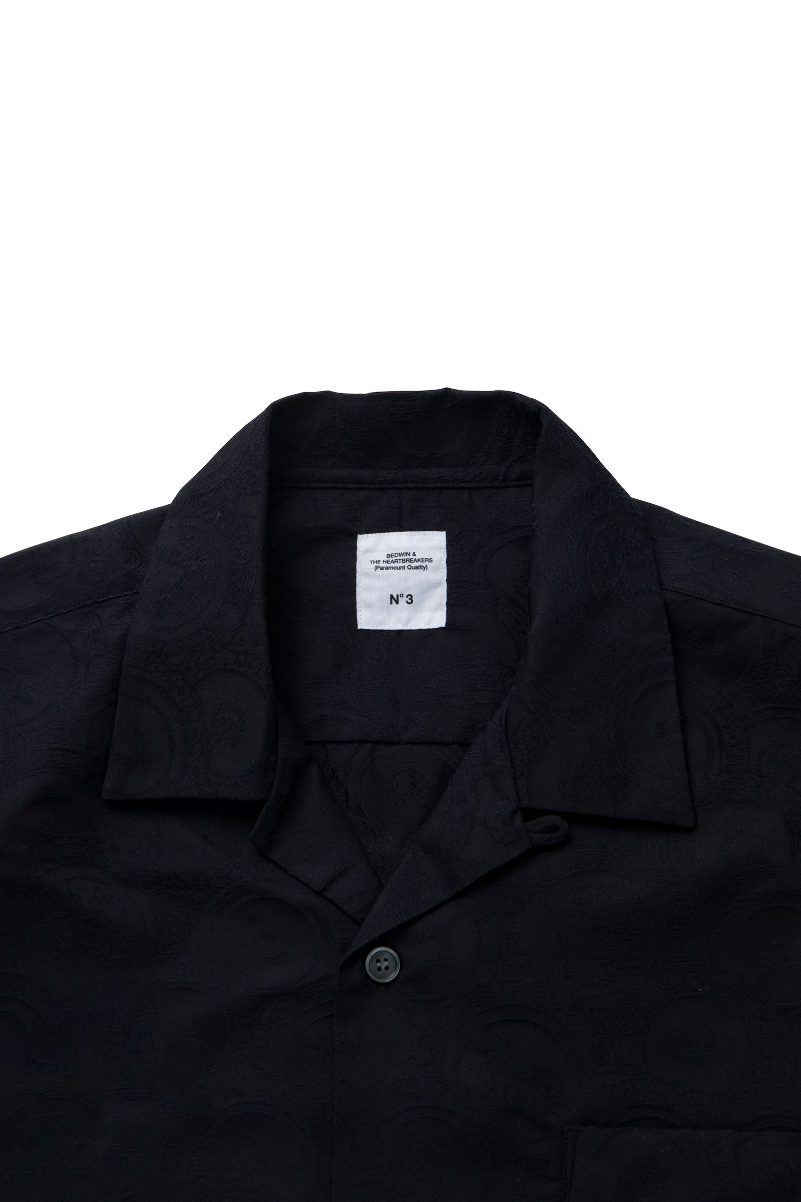 BEDWIN & THE HEARTBREAKERS - S/S OPEN COLLAR JACQUARD SHIRT