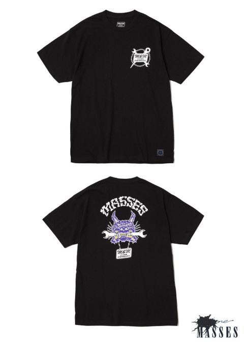 ×MASSES MAD DOG T (BLACK) / マシス コラボレーション プリントT