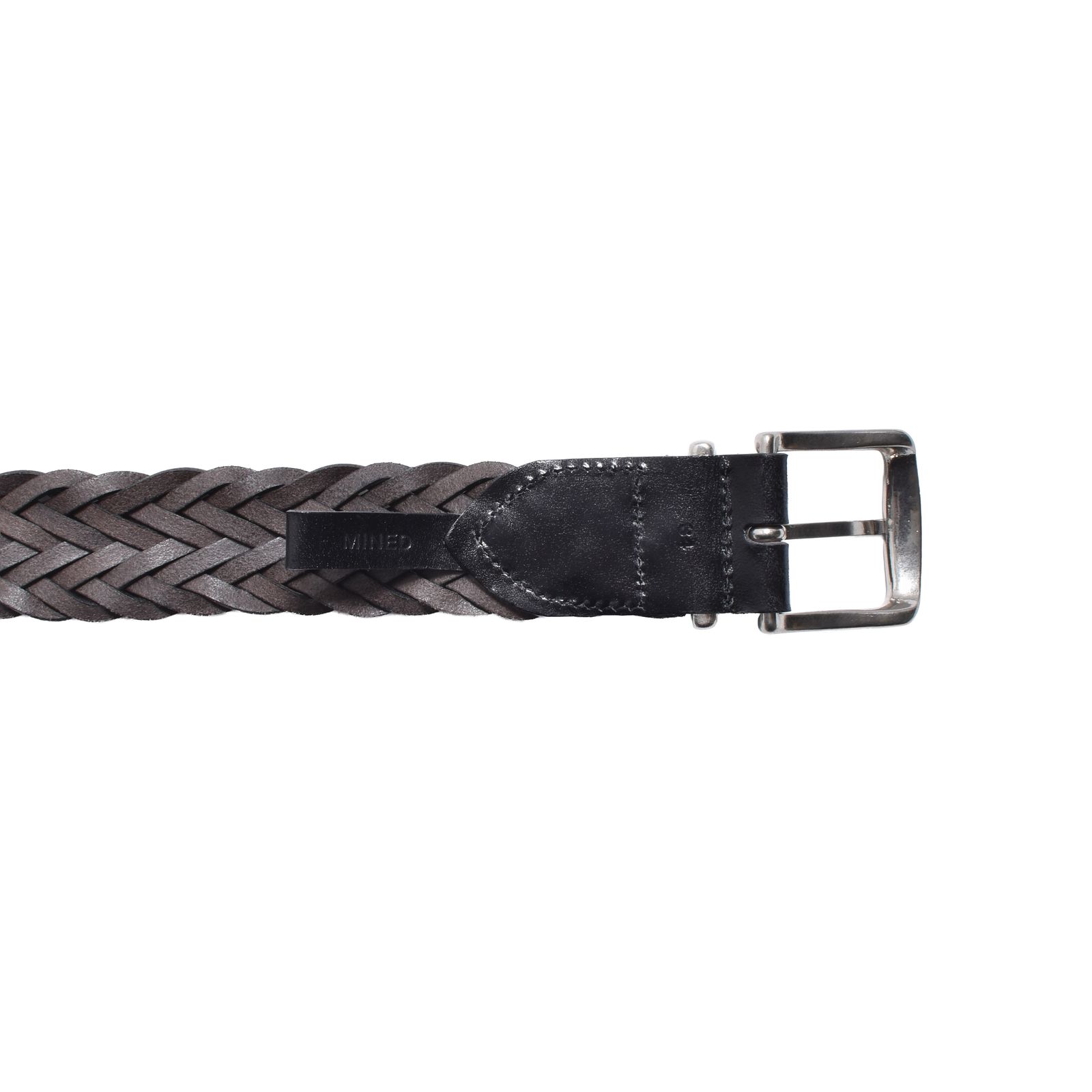 Leather Semi Wide Mesh Belt (BLK) / レザーメッシュベルト