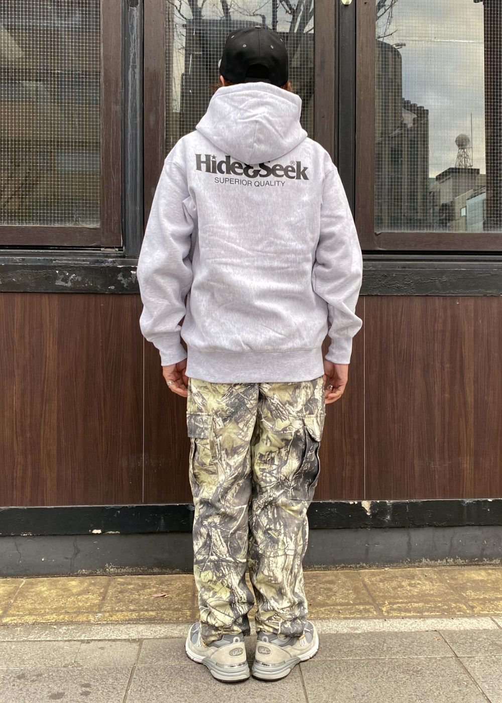 Logo Hooded Sweat Shirt-2 (LIGHT GRAY) / ロゴ スウェット パーカー