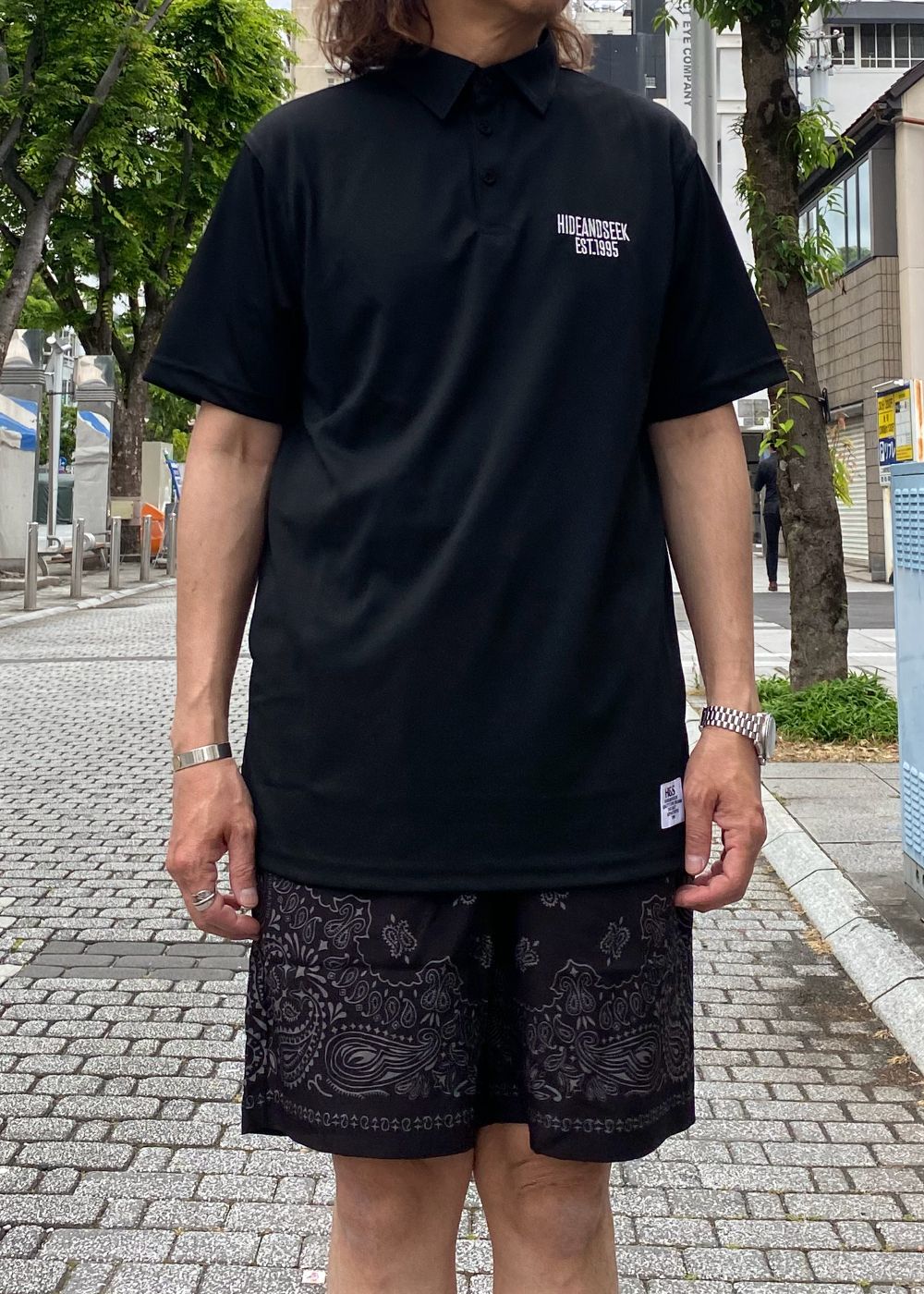 1995 Polo Shirt (BLACK) / ロゴ刺繍 ポロシャツ