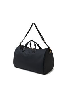 SYNTHETIC LEATHER BOSTON BAG (BLACK) / フェイクレザー ボストンバッグ