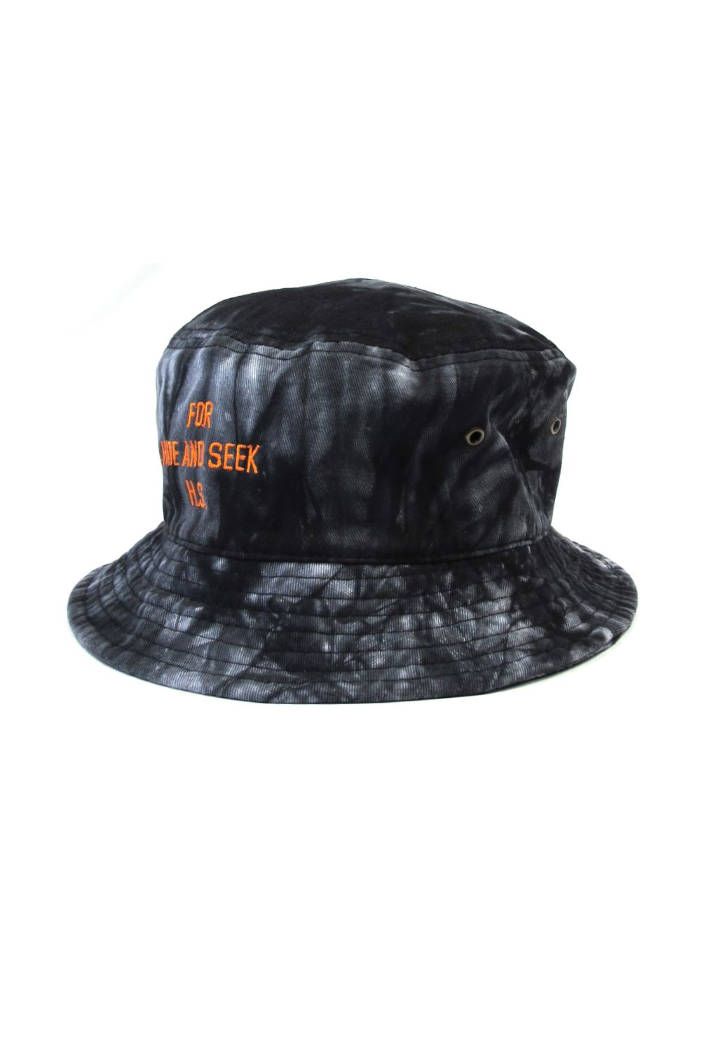 HIDE AND SEEK - × SKOLOCT HAT (TYE-DYE BLACK) / スコロクト コラボ