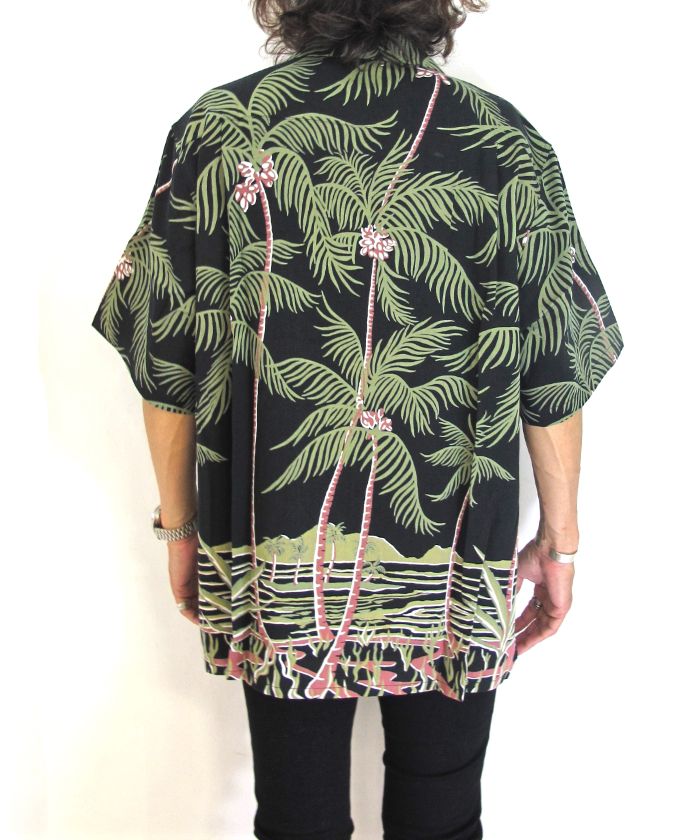 × WACKOMARIA Palm tree Hawaiian SH (BLT) / ワコマリア コラボハワイアンシャツ