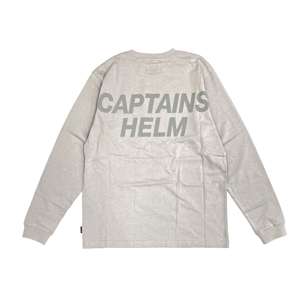 CAPTAINS HELM - REFLECTIVE LOGO L/S TEE (BLACK) / オリジナル