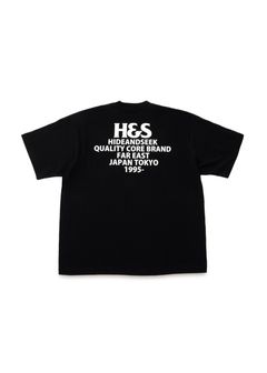 H&S Logo S/S Tee (BigSilhouette) (BLACK) / ヘビーオンス ワイド Tシャツ