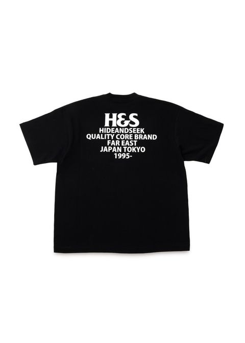 H&S Logo S/S Tee (BigSilhouette) (BLACK) / ヘビーオンス ワイド Tシャツ