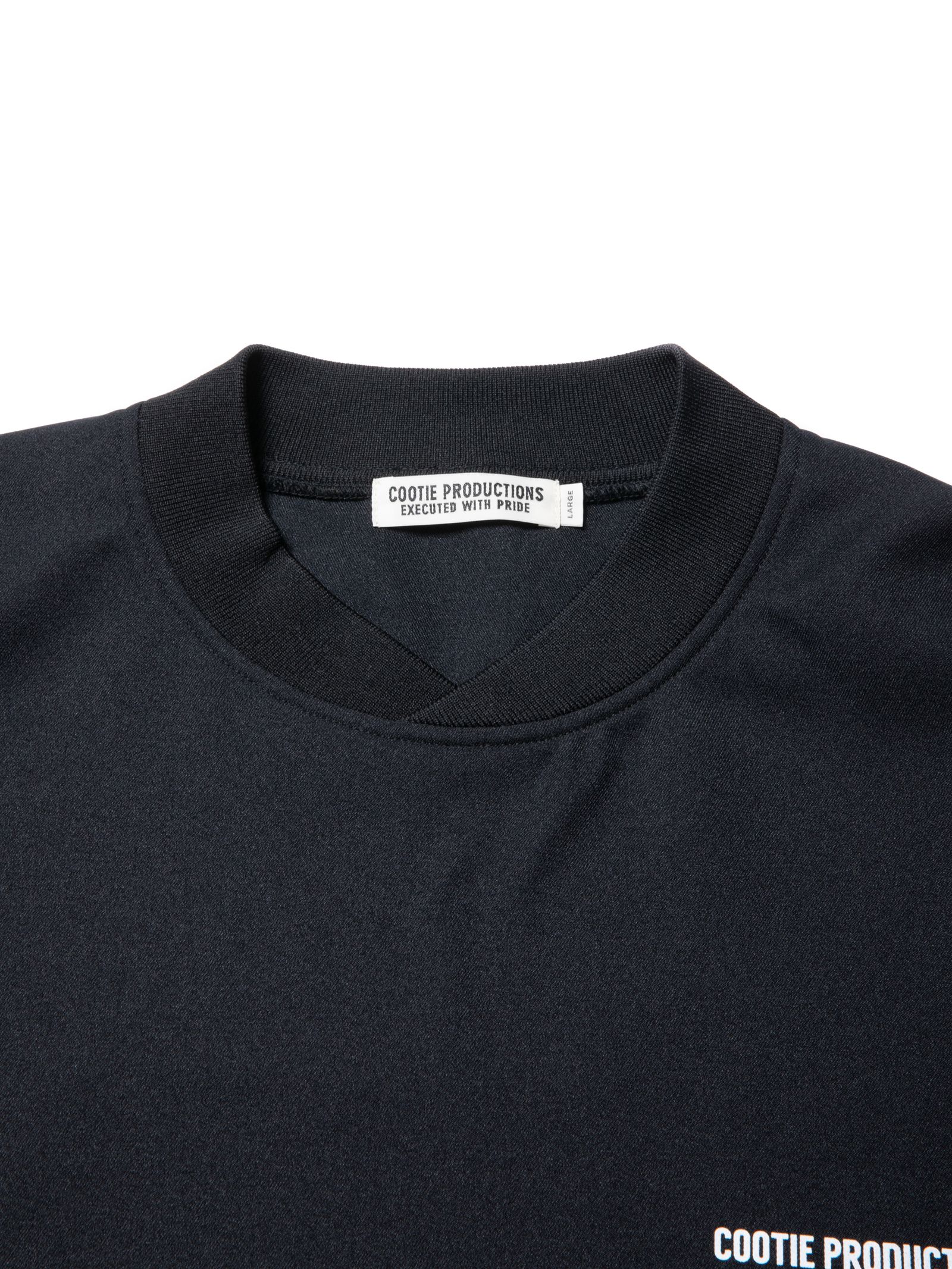 COOTIE PRODUCTIONS - Polyester Twill Football L/S Tee (BLACK