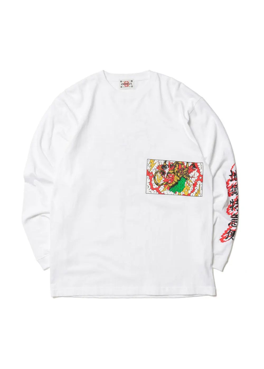 ×DELIVERYHELLS×HQ L/S TEE (WHITE) / ×デリバリーヘルズ×HQ 3コラボレーションロンT