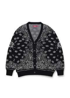 BANDANA CARDIGAN (BLACK) / バンダナ カーディガン