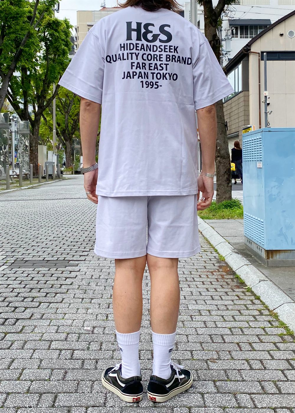 H&S S/S Tee (LIGHT GRAY) / オリジナル ロゴ プリント ショート スリーブ Tシャツ