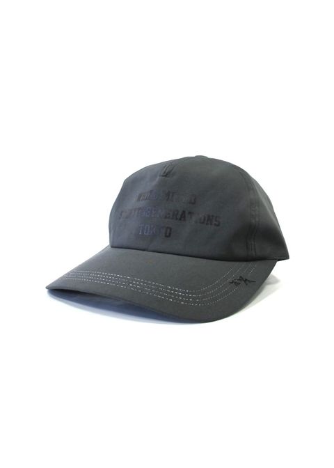 【ラスト1点】BLOCK CAP (CHARCOAL) / ロゴプリント ベースボールキャップ